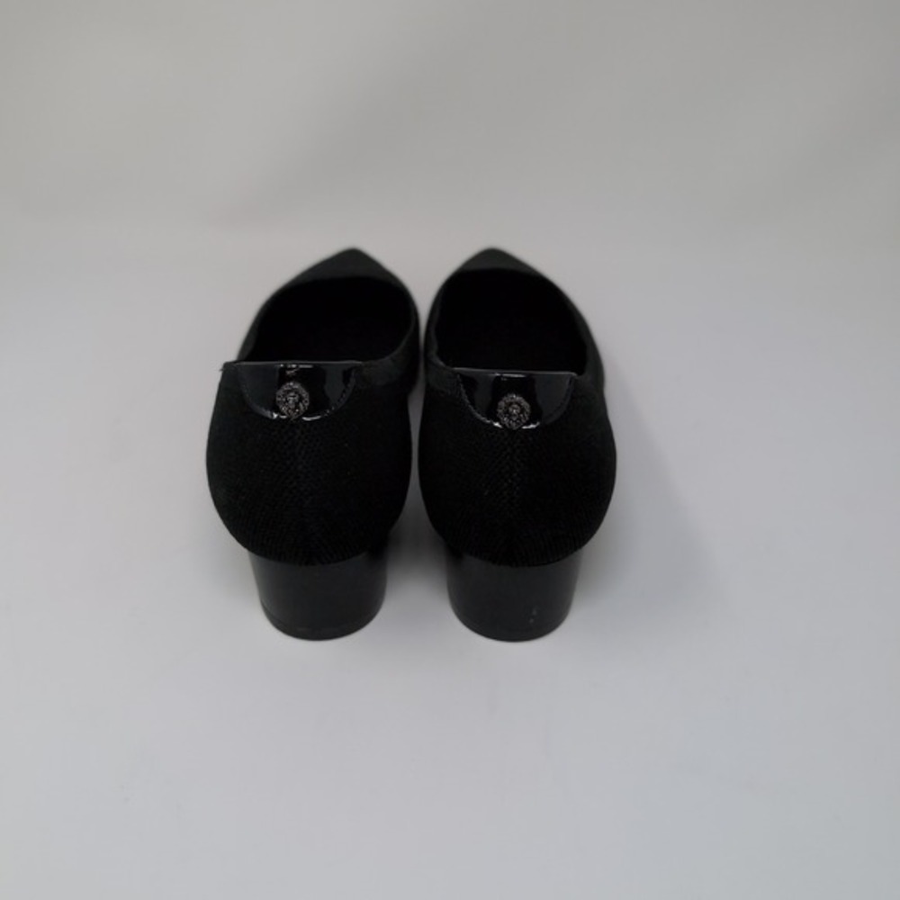Anne Klein Pumps Black Knit Pointed Toe Block Heel Womens‎ Size 9 - Picture 3 of 8